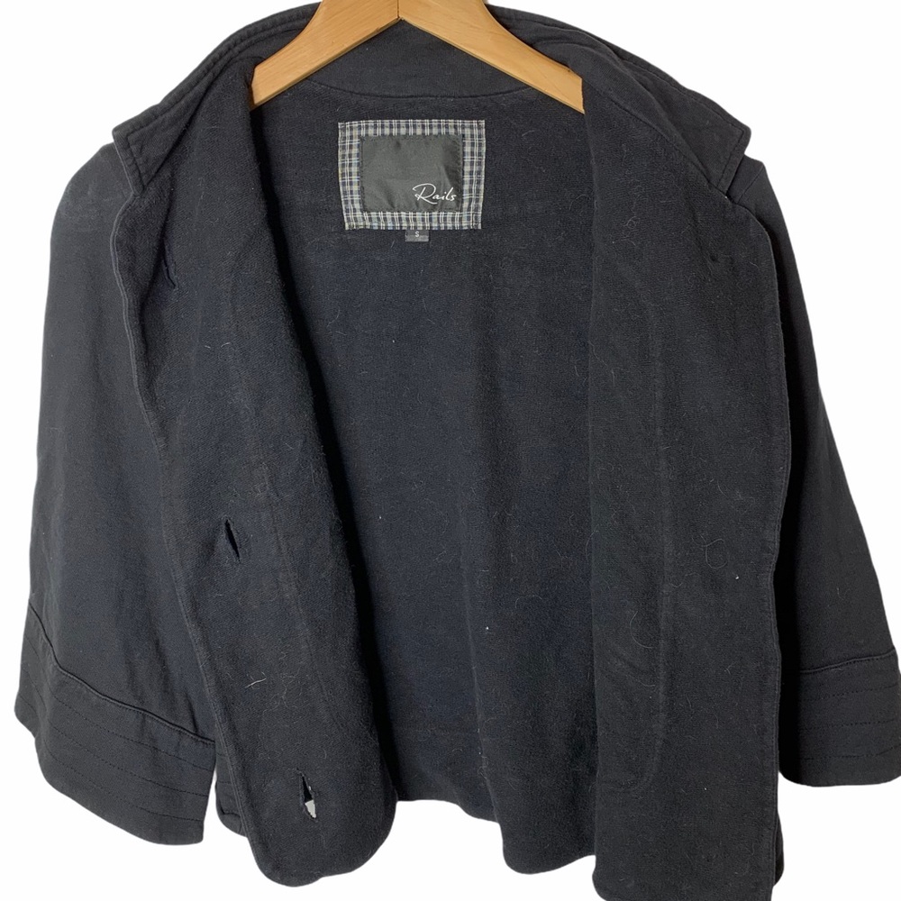 Rails Black Large Button Cardigan Size Small - image 3